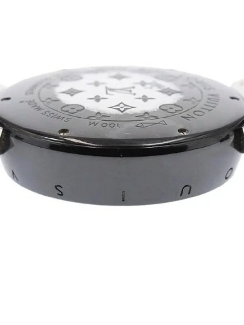 LOUIS VUITTON Tambour in Black Q113K GMT date Automatic Men's Watch_969110